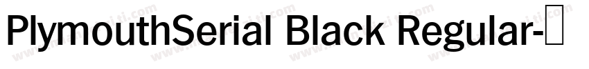 PlymouthSerial Black Regular字体转换